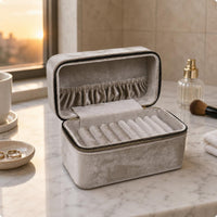 Bracelet Storage Box Lined Interior Zippered Jewelry Storage Box Structured