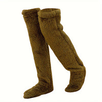 Fuzzy Socks Soft Leg Warmers Stretchy for Sleeping, Women