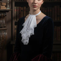 19th-Century Jabot Collar Darkly Romantic Jabot Vintage for Costume Party