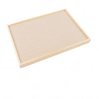 Wood Jewelry Tray Beige Home Storage Flat Silhouette