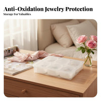 Clear Multi-Grid Storage Case Transparent Design Multi-Grid Storage Box Portable