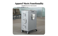 Large Capacity Hardside Trolley Airport Security Combination Lock Hardshell Rolling Trunk Telescoping Handle Suitcase Scratch Resistant for Travelers, Vacationers, Business Professionals, Vacation, Airport, Short Break Getaway