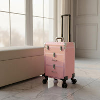 Makeup Trolley Case Wheeled Rolling Makeup Case Portable for Salon