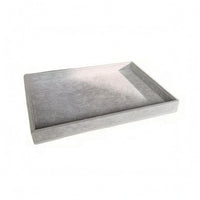 Velvet Jewelry Tray Textured Surface Accessory Storage Gray
