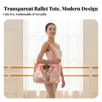 Gift Idea PVC Ballet Bag Reusable Girls Dance Handbag Lightweight for Dancers, Children, Recitals, Daily Use, Shopping