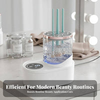 Gentle on Bristles Automatic Brush Cleaner and Dryer Easy to Clean Makeup Brush Washer and Dryer Splash-Proof Design for Home Use, Bathroom