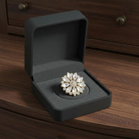 Crystal Flower Button Sparkling Rhinestones Flower Crystal Buttons
