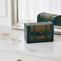Decorative Storage Chest Multipurpose Floral Decorative Box Vintage Trinket Box Handmade Look Jewelry Organizer Lockable
