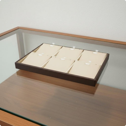 Jewelry Display Set Professional Presentation Earring Stand Clean Beige Design