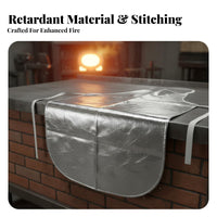 Anti-Splash Aluminum Foil Apron Long-Lasting Heat Resistant Apron Lace-up Design for Foundry Workers, Welders, Smelting, Metal Joining