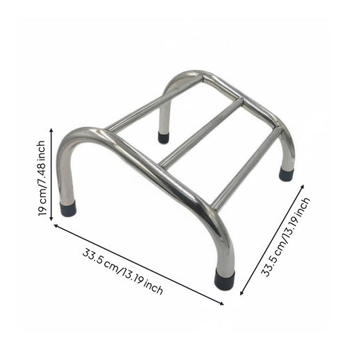 Salon Footrest Curved Stainless Steel Footrest Practical Salon Chair Foot Rest