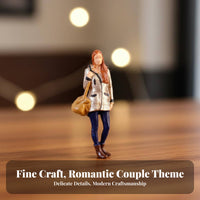 2 Pieces Miniature Couple Figurine Collectible 1:64 Scale model:64 Scale People Model DIY Scene Miniature Character Model