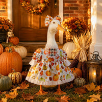 Thanksgiving Goose Outfit Lace Collar Porch Goose Outfit Puff Sleeves
