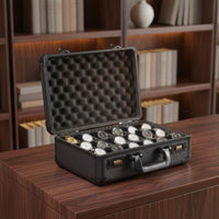 Watch Box Organizer Soft Cushioned Interior Watch Storage Box Dustproof Matte Black Finish for Men