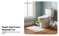 Extra Large Coverage Automatic Toilet Seat Cover Refill Skin-Friendly Disposable Toilet Seat Cover No-Slip Design Film Roll for Public Restroom Users, Travelers, Facility Managers
