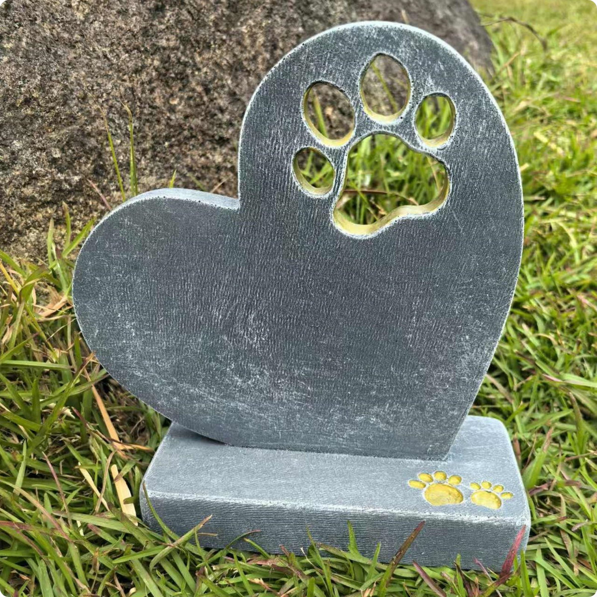 Dog Grave Marker Lightweight Resin Pet Memorial Statue Easy to Place Pet Remembrance Plaque