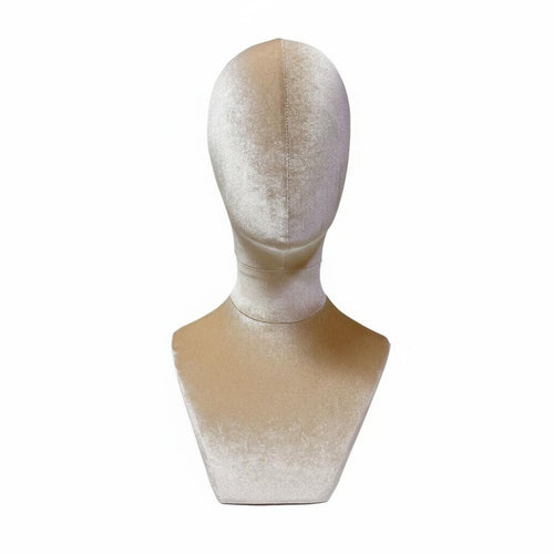 Velvet Mannequin Head Multi-Purpose Flocked Head Form Elegant Design
