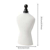 Necklace Display Bust Tapered Waist Linen Textile Display Bust Rounded Shoulders