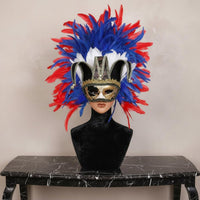 Feather Masquerade Mask Feathered Masquerade Headpiece Retro Design
