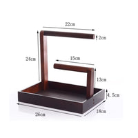 Multi-Functional Wooden Bracelet Holder with Tray Space-Saving Crossbar Jewelry Stand Easy Assembly for Dressing Table, Craft Exhibition