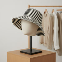 Women's Striped Fisherman Hat UPF 50 Protection Striped Wide Brim Sun Hat