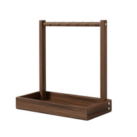 Jewelry Stand with Band Tray Rectangular Jewelry Organizer with Hooks for Women