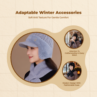 Knit Winter Hat Women's Soft Fleece Lined Outdoor Sports