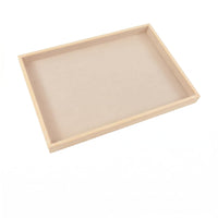 Wood Jewelry Tray Beige Home Storage Flat Silhouette