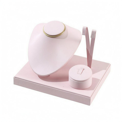 Countertop Jewelry Organizer Brushed Texture Jewelry Mannequin Leather-Like