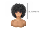Tightly Coiled Synthetic Afro Curly Hairpiece Voluminous Soft-Textured Afro Hairpiece