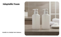 Refillable Perm Lotion Foamer Bottle Soft Squeezable Body Press Foam Bottle Measurement Markings for Salon Professionals, Barbershop, Home