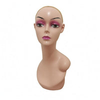 Female Mannequin Head Featureless Mannequin Bust with Shoulders Long-Lasting