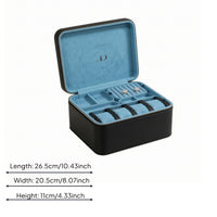 Zippered Watch Case Zip-Around Jewelry Box Portable