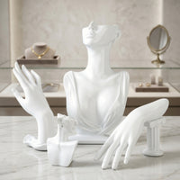 4 Pieces Jewelry Mannequin Display Set Resin Hand Display Molded for Boutiques