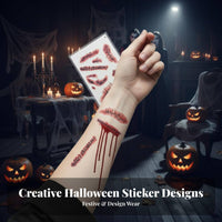 Fake Wound Sticker Waterresistant Fake Wound Decal Realistic Design for Adults, Kids