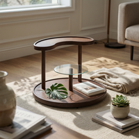 Three-Tier Desktop Storage Rack Compact Round Base Storage Rack Space Saving