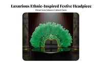 Feather Headdress Feathered Design Feather Headpiece Carnival Headpiece Paillette Ed and Gem Ed Performance Girl Headdress