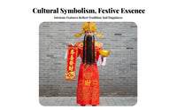 God of Wealth Costume Elaborate Headdress Chinese New Year Costume for Festivals