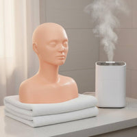 Soft Material Mannequin Head with Shoulders Multi-Function Esthetics Practice Bust Long-Lasting for Students