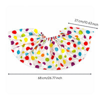Clown Collar Layered Ruffles Elastic Neck Ruff White Material