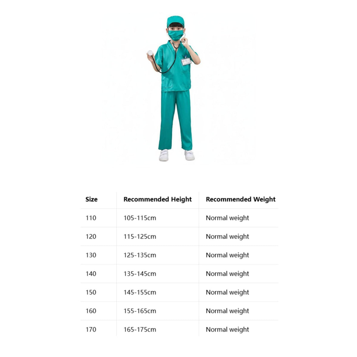 Kids Doctor Costume Breathable Kids Doctor Costume Set Easy Care for Boys, Girls
