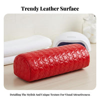 Detachable Cover Semi-Circle Manicure Pillow PU Leather Material Manicure Hand Pillow Comfortable Support for Manicurists, Women, Home