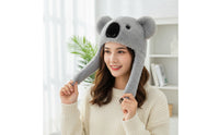 Fuzzy Koala Earflap Hat Ear Protection Koala Fuzzy Hat Warm for Parties, Outdoor
