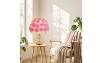 Floral Table Lamp Elegant Floral Lamp Gold Tone Lighting for Women, Bedside, Vanity