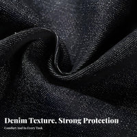 Sturdy Long Sleeve Reversible Wear Smock Oil-Proof for All Genders Denim Work Gown Stain-Resistant for Welders, Mechanics, Workshop, Factory