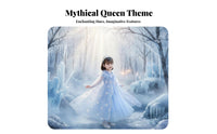 Sheer ice crystal Cloak Easy to Wear ice crystal Print Hooded Mantle for Halloween
