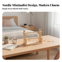 Minimalist Design Wooden Jewelry Display Rack Tiered Design Solid Wood Jewelry Bar Tree Space-Saving for Dressing Table, Boutique