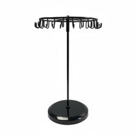 Rotating Necklace Stand Wrought Iron Metal Earring Hanger Detachable Design