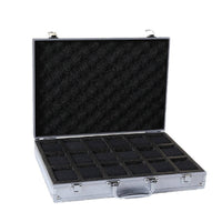 Aluminum Watch Briefcase Lockable Watch Travel Carrying Case Accessory Organizer Rigid-Shell Protection Long-Lasting Handle