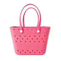 Beach Tote Easy to Clean Tote Bag with Holes Washable for Travel, Families